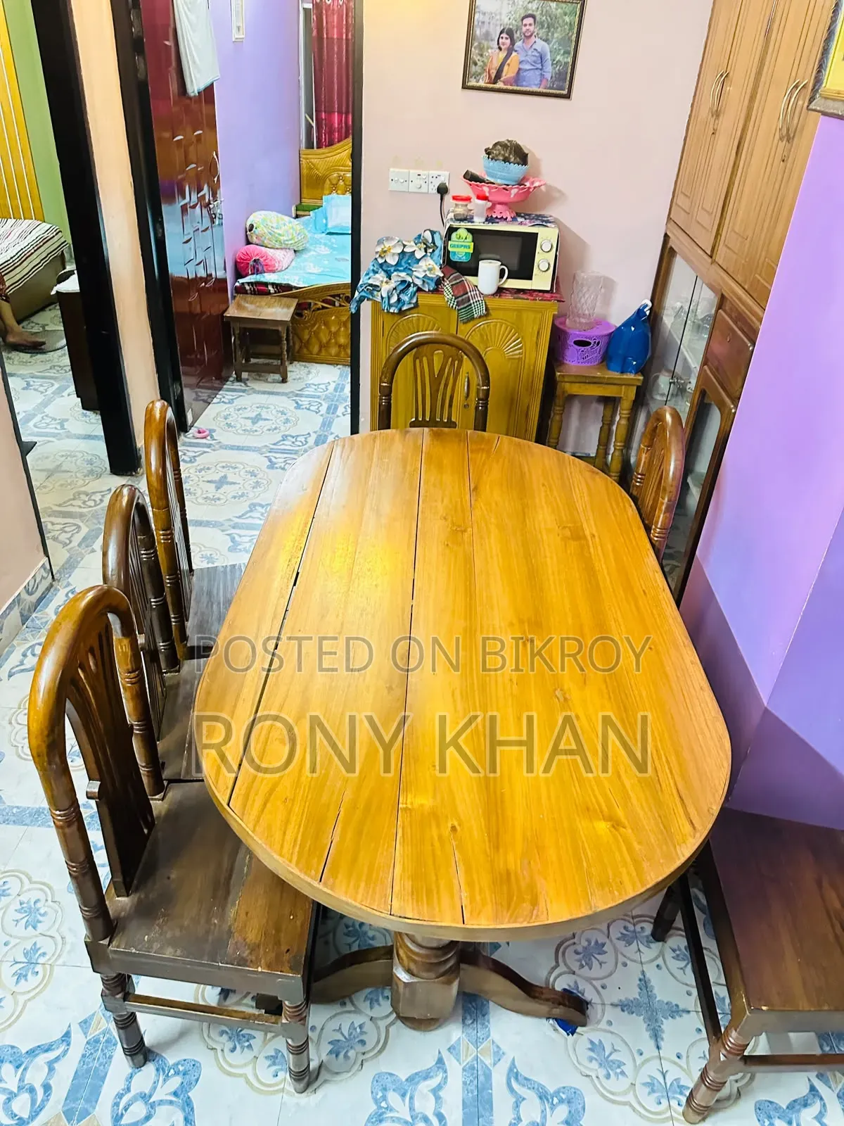 Original Chittagong Teak Wood Table for Sale