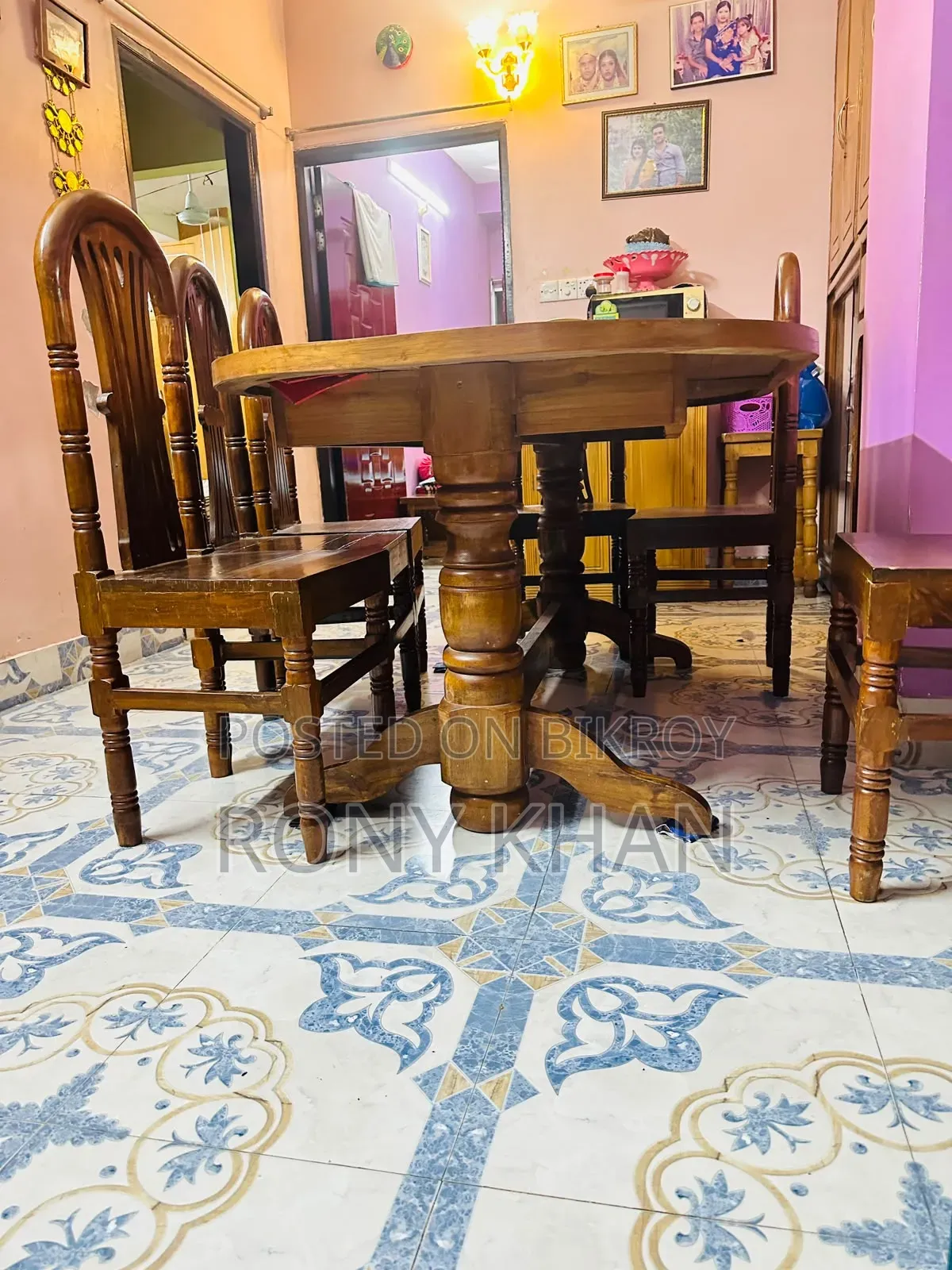 Original Chittagong Teak Wood Table for Sale