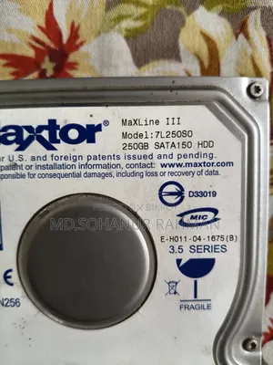 Maxtor 250GB SATA Hard Disk Drive (HDD)
