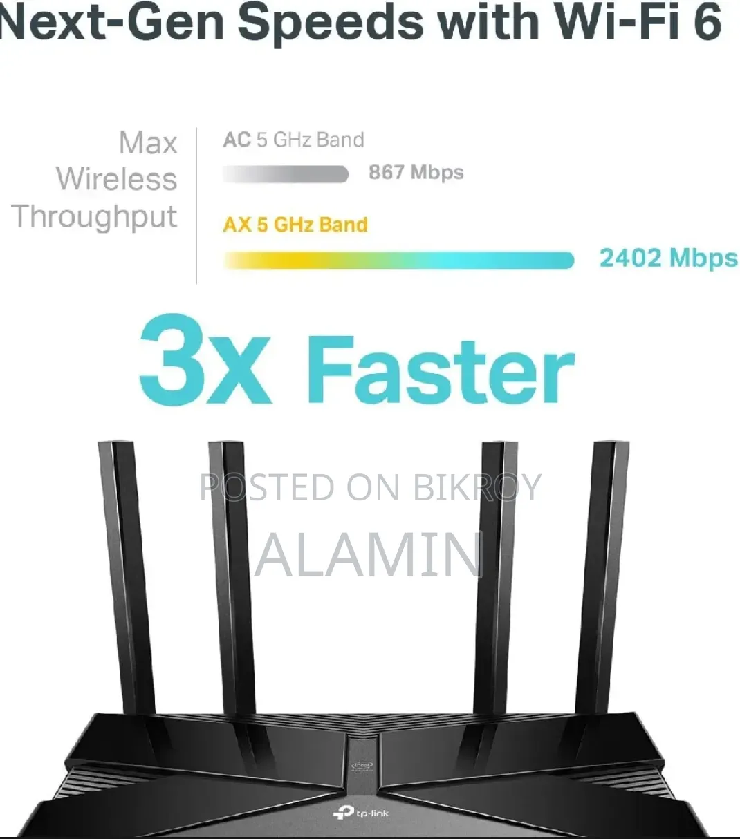 TP-Link Archer AX53 AX3000 Dual Band Gigabit Wi-Fi 6 Router