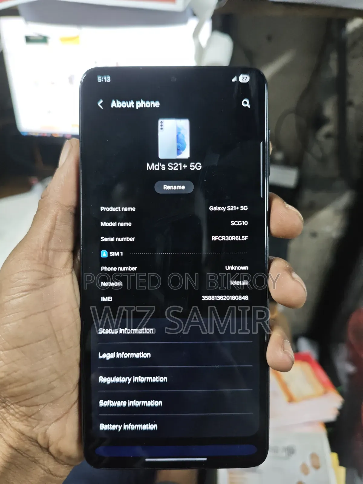 Samsung Galaxy S21+ 5G 256 GB Black