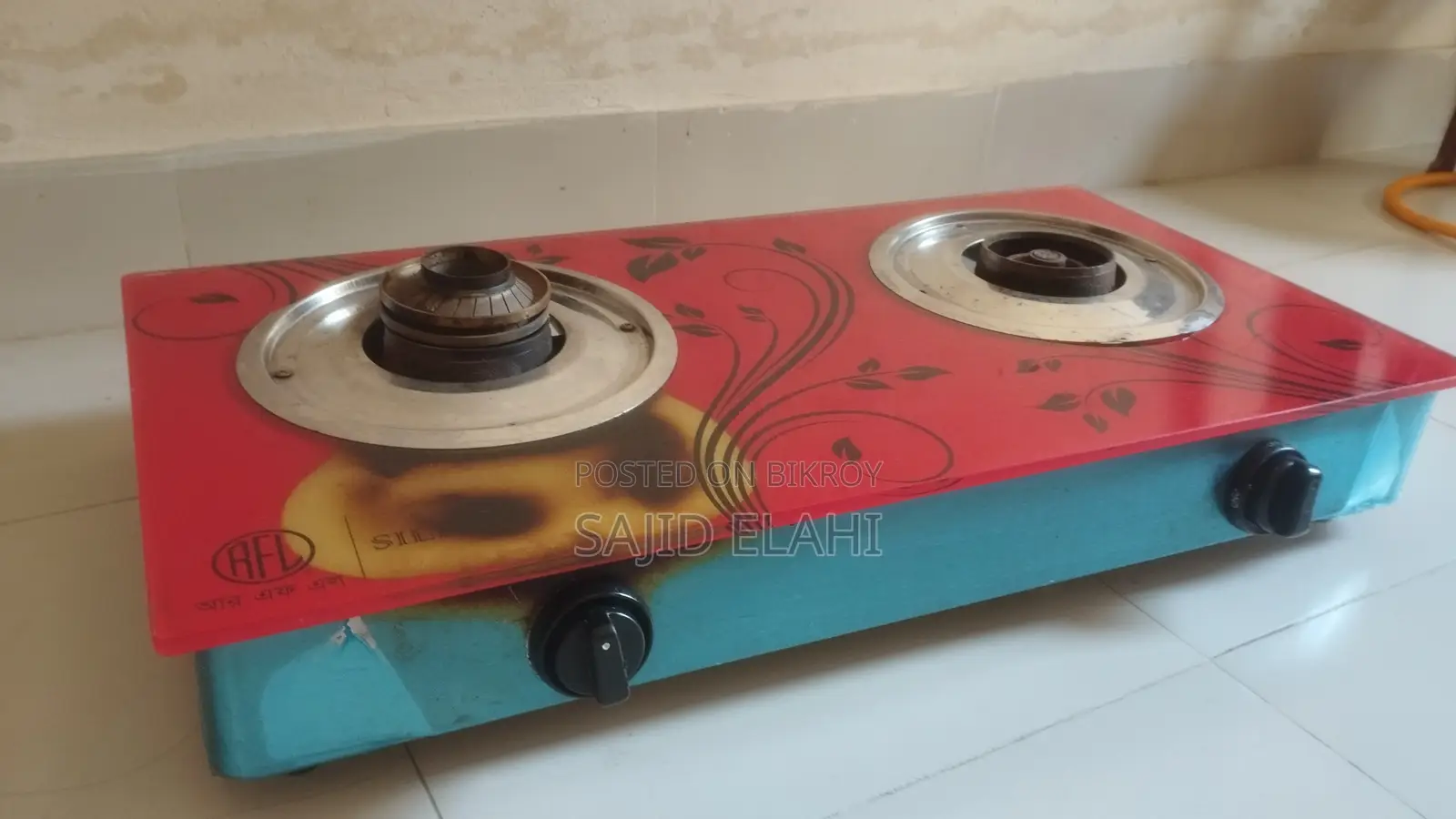 RFL Double Glass LPG Gas Stove Silky Variant