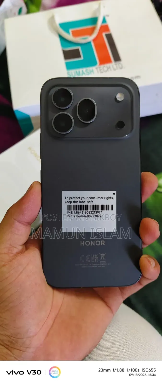 New Honor 600 Pro 256 GB Black
