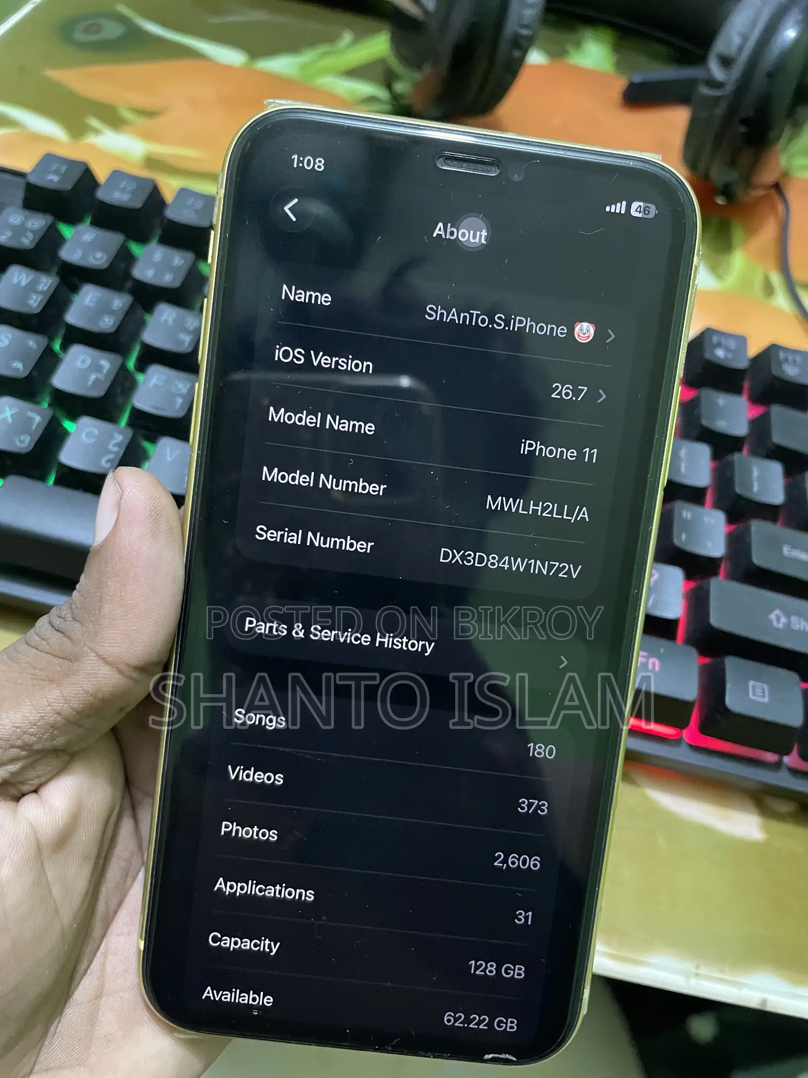 Apple iPhone 11 128 GB Yellow