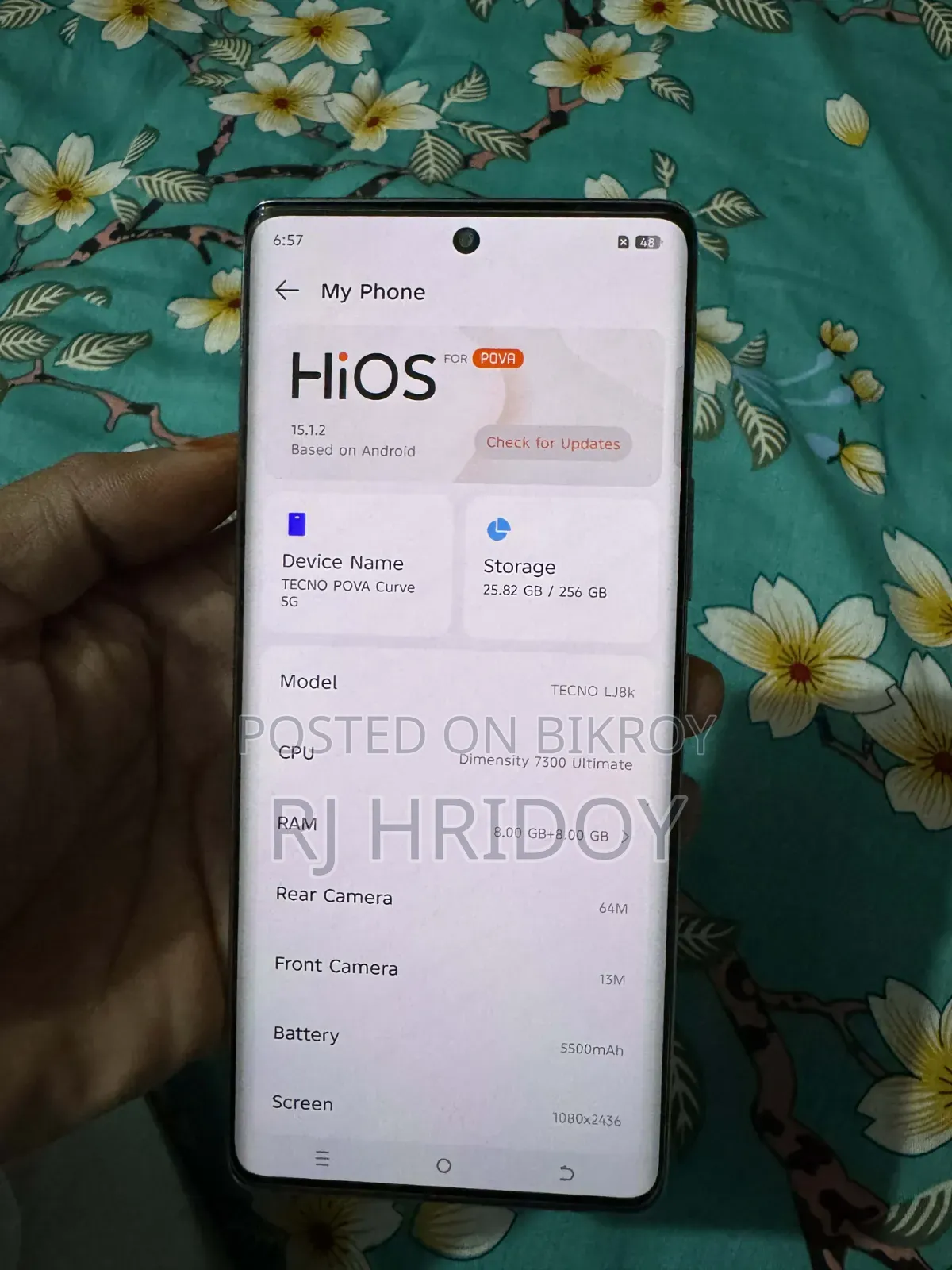 টেকনো পোভা কার্ভ ২৫৬ জিবি হোয়াইট