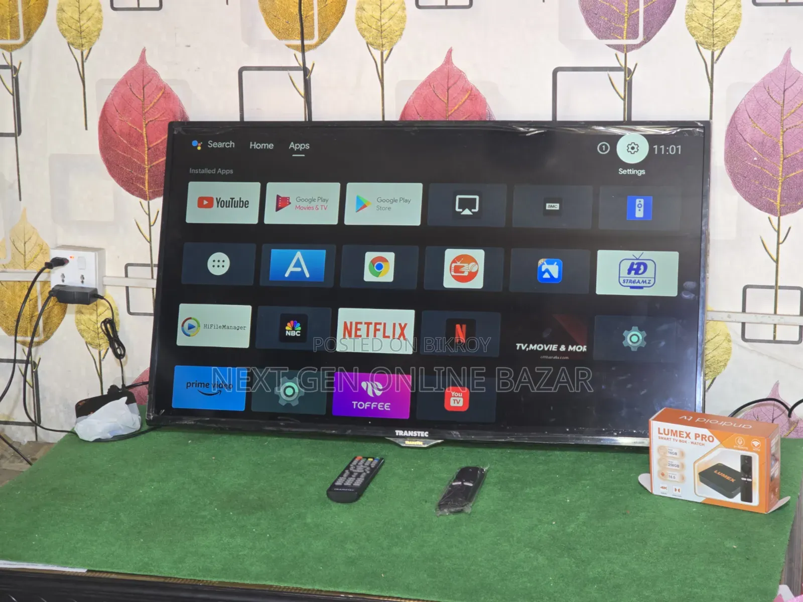 Transtec 40" TV + Google TV Box (Voice)