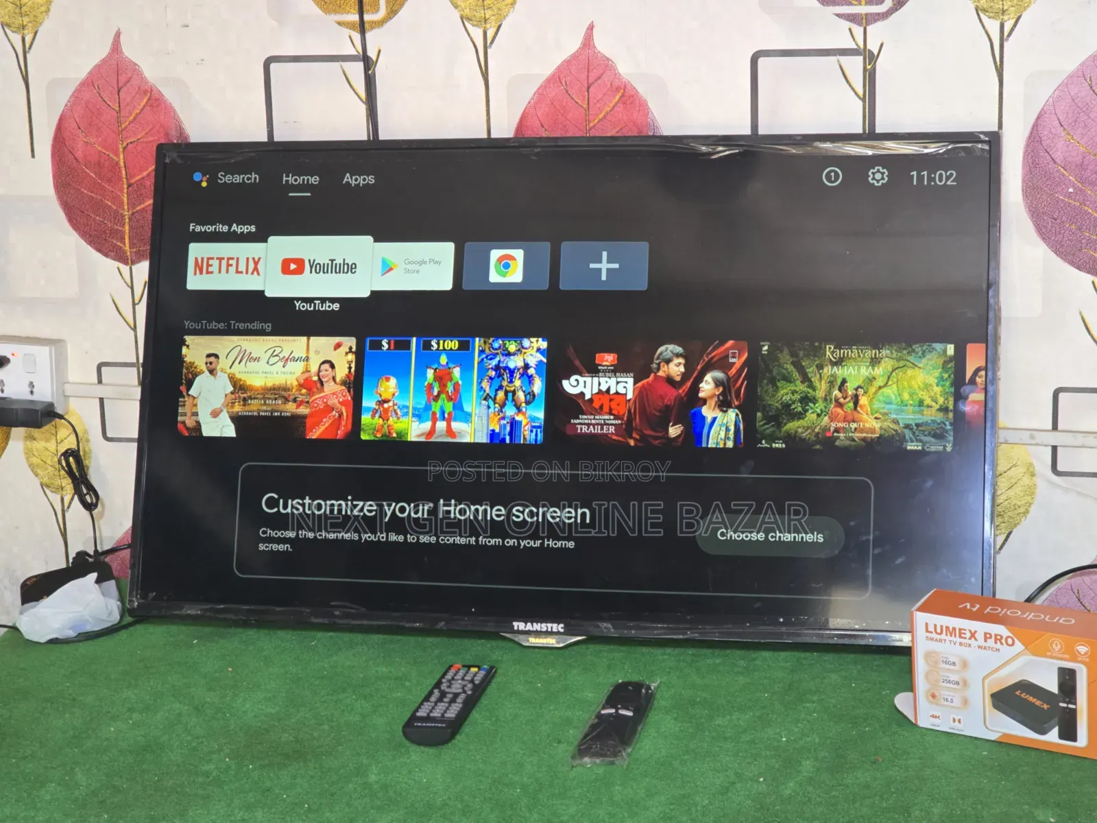 Transtec 40" TV + Google TV Box (Voice)