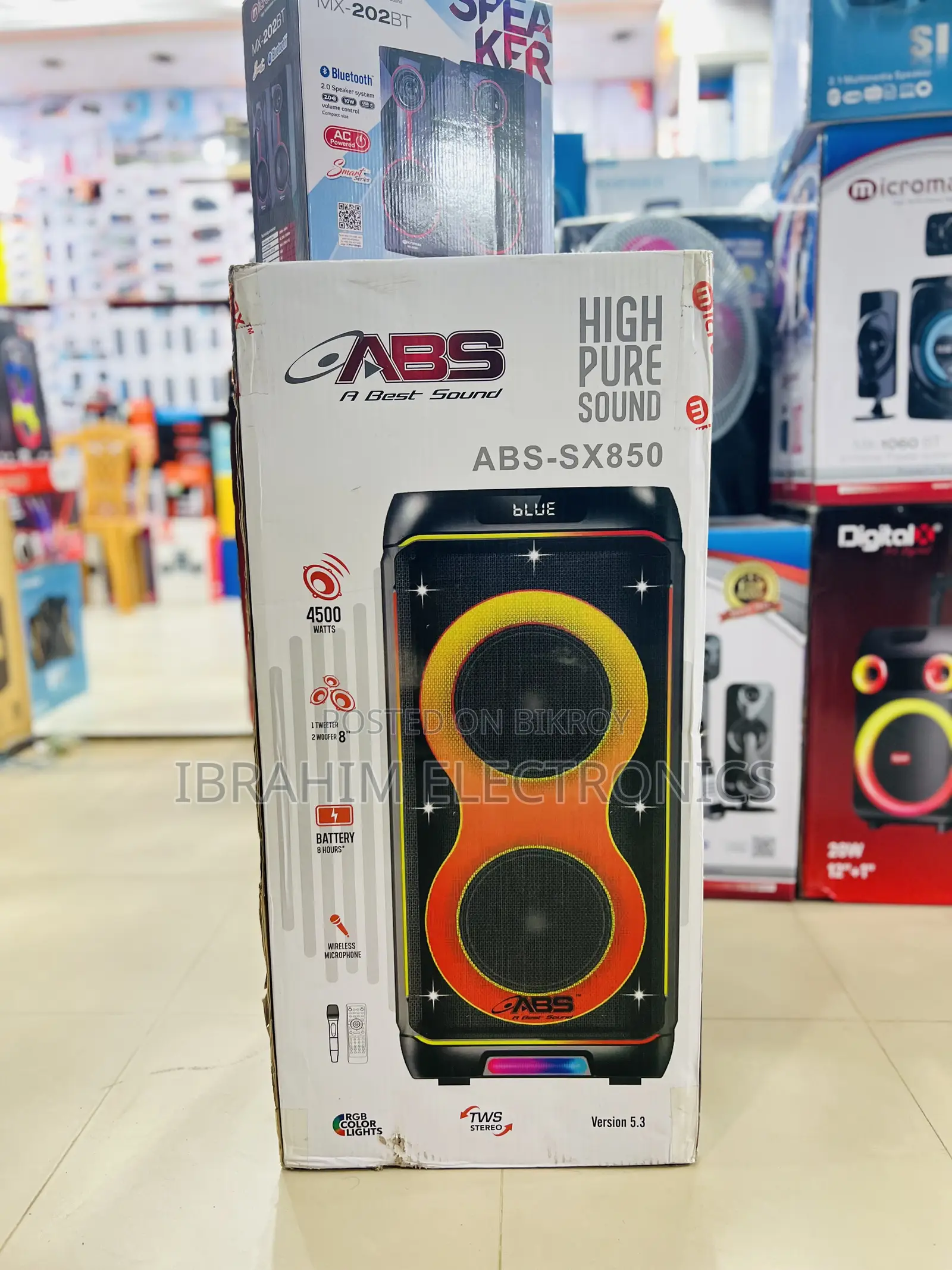এবিএস-এসএক্স৮৫০ পোর্টেবল ব্লুটুথ স্পিকার,