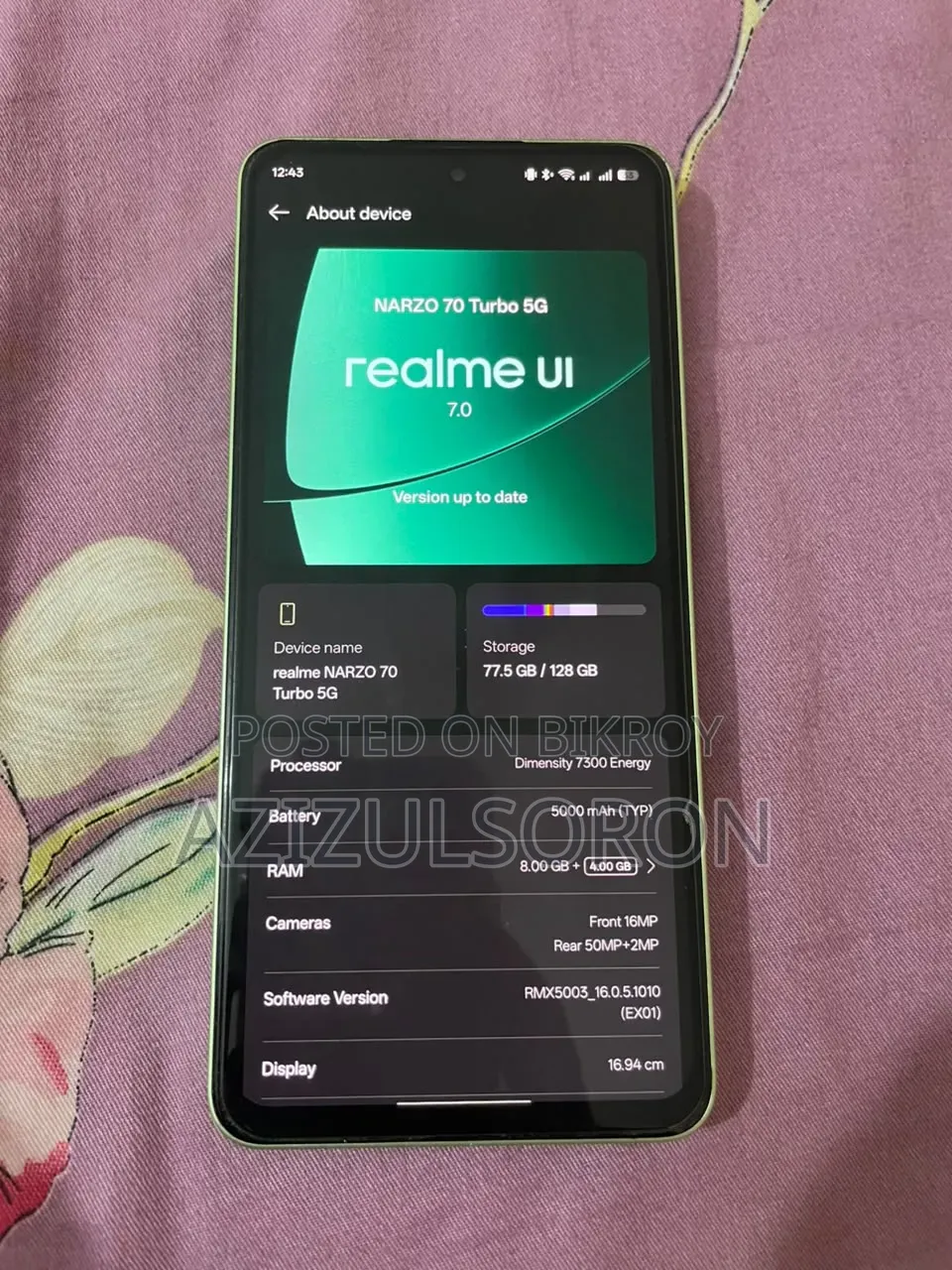 Realme Narzo 70x 128 GB Green