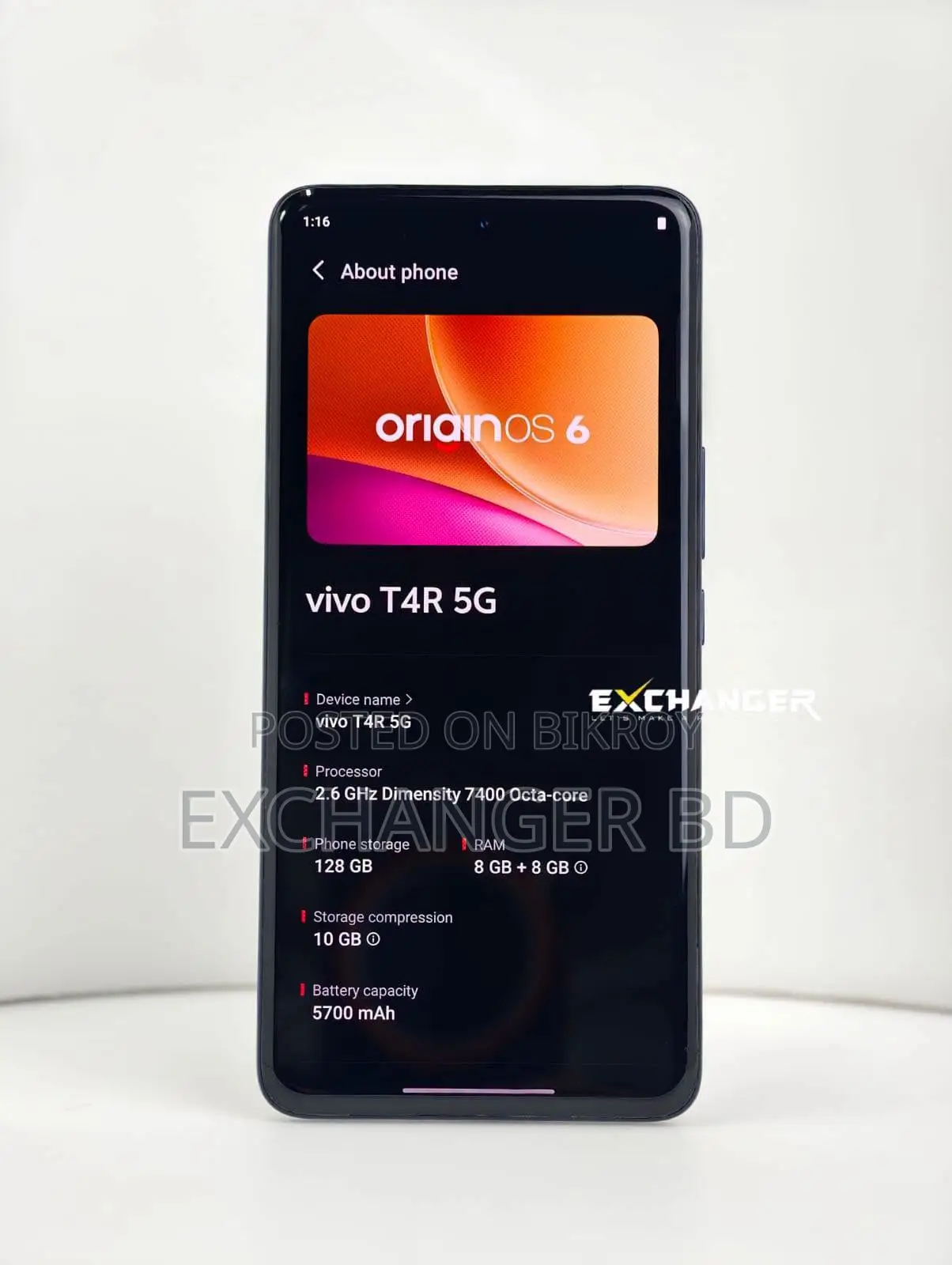 Vivo T4R 128 GB Blue