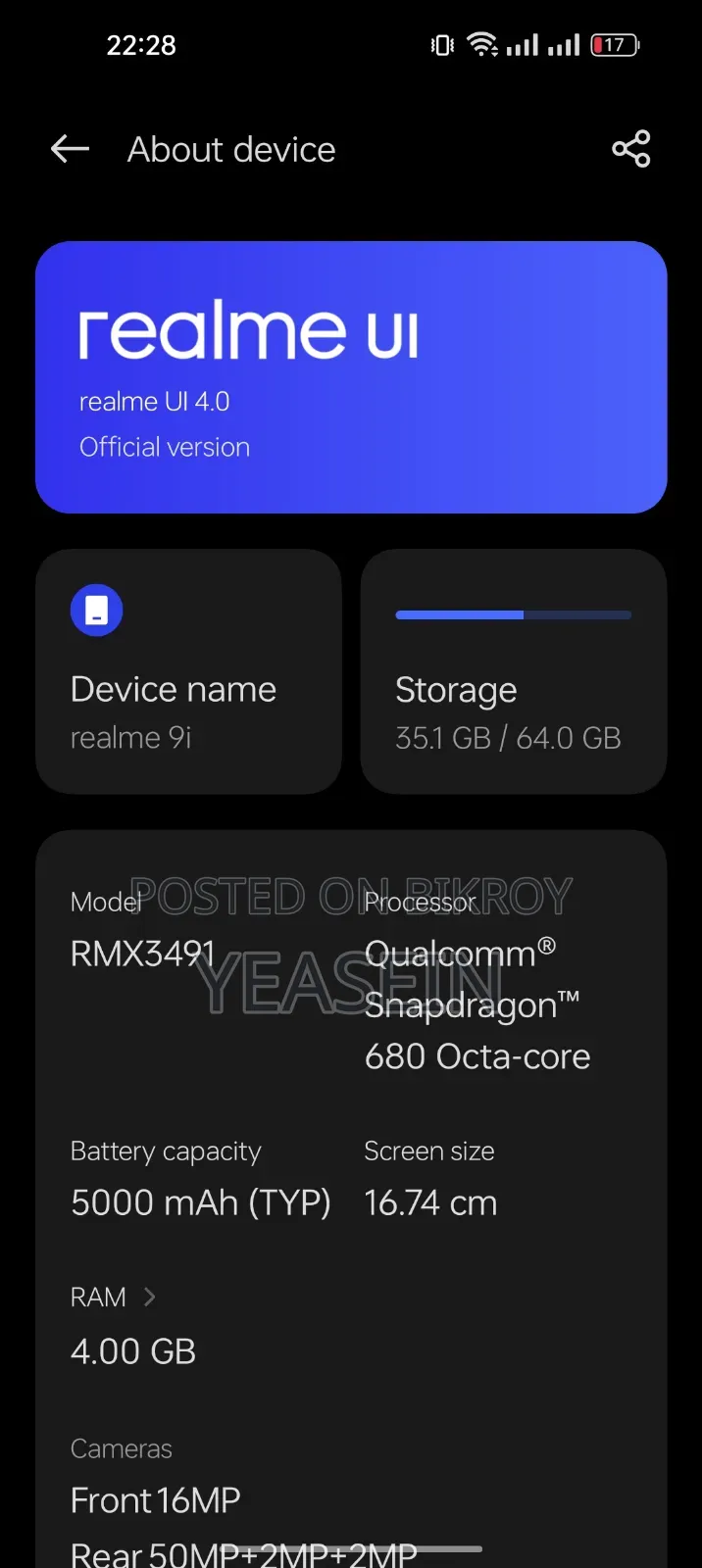 Xiaomi Redmi 9i 64 GB Black