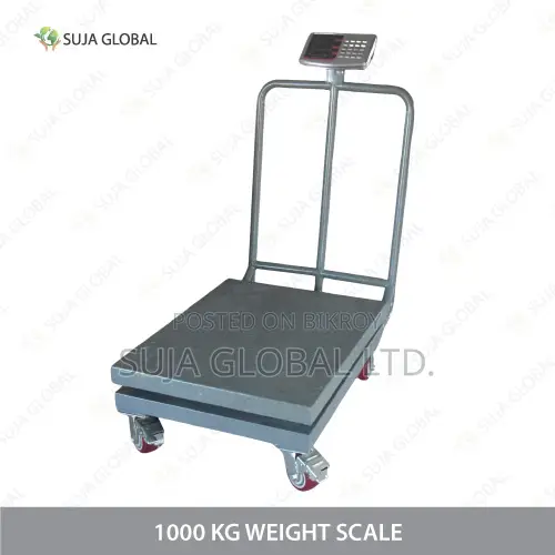 1000 Kg Heavy Duty Digital Platform Weight Scale With Moveable Wheel