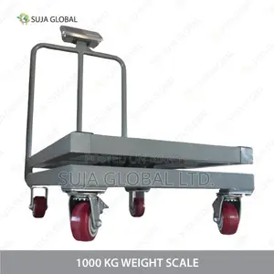 1000 Kg Heavy Duty Digital Platform Weight Scale With Moveable Wheel