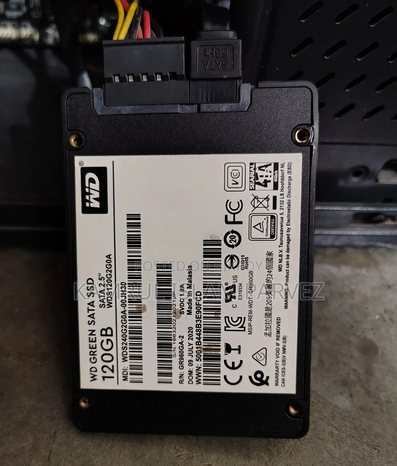 WD Green 120GB SATA SSD (2.5") - Used, Fully Working