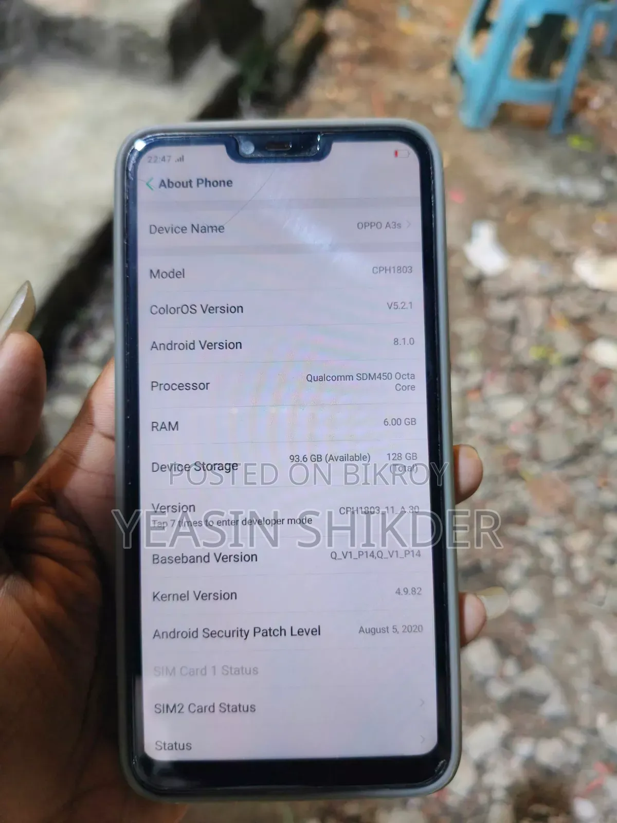 Oppo A3s 64 GB White