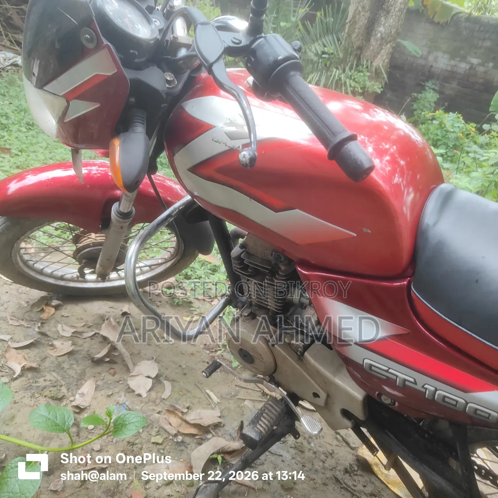 Bajaj CT 100 2016 Red
