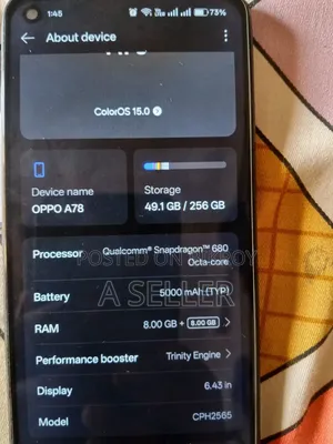 Oppo A78 4G 256 GB Black