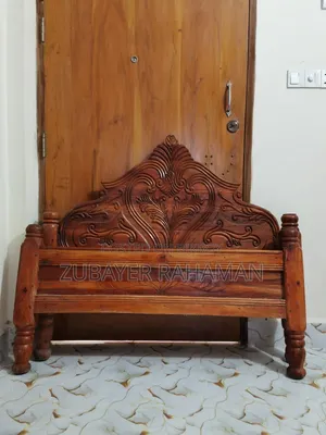 Single Mahogany Wood Bed