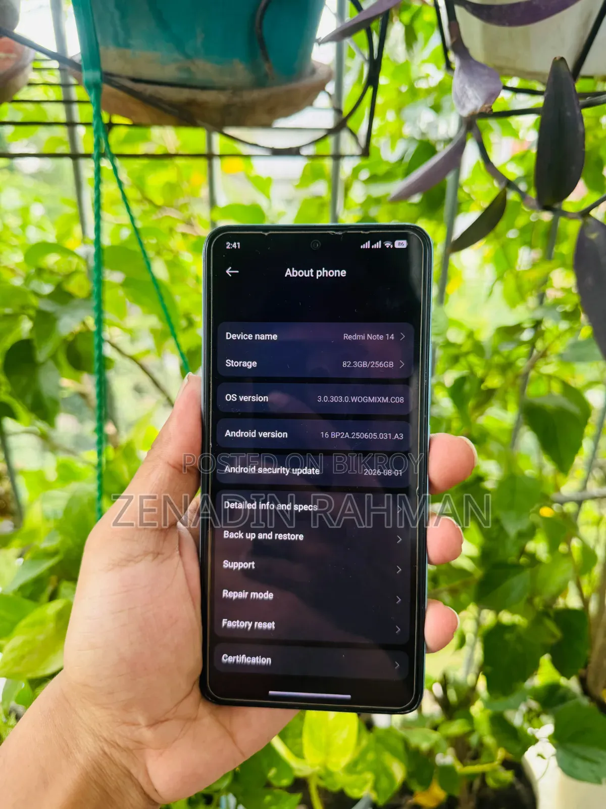 New Xiaomi Redmi Note 14 4G 256 GB Blue