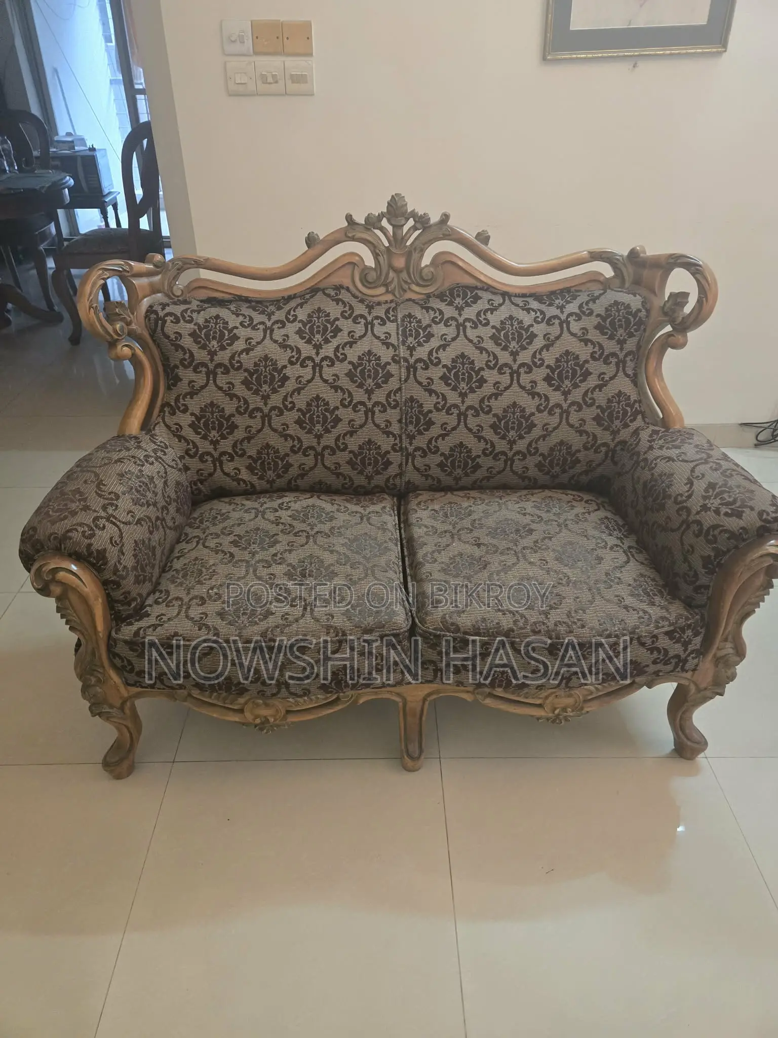 Sofa Set With Beautiful Design Made of Akashi Wood-Slightly Negotiable