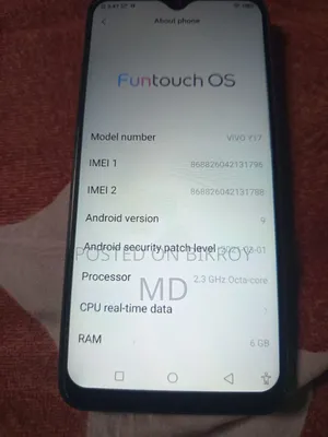 Vivo Y17 128 GB Gray