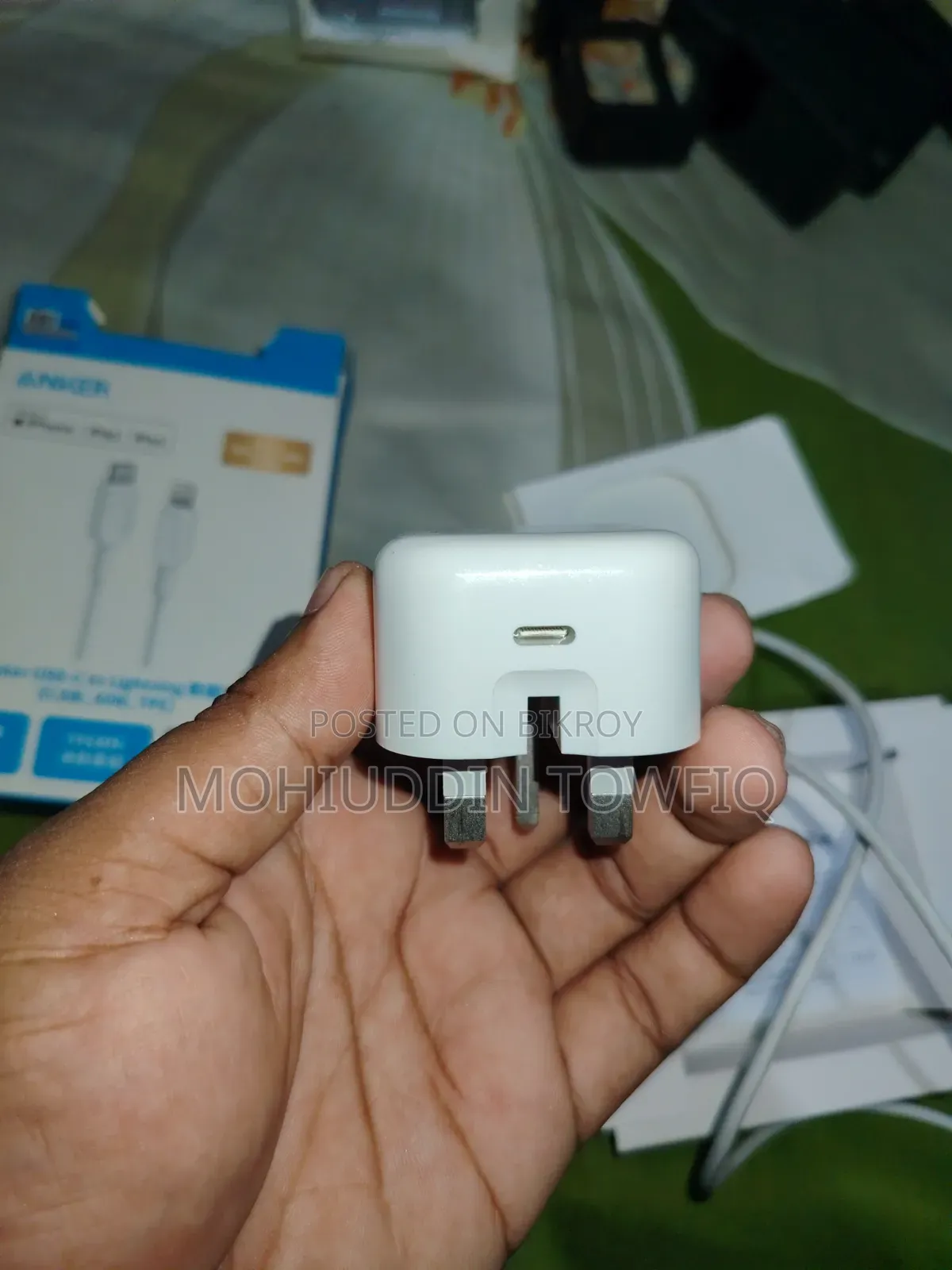 USB-C Original 20w Power Adapter and Anker iPhone Cable