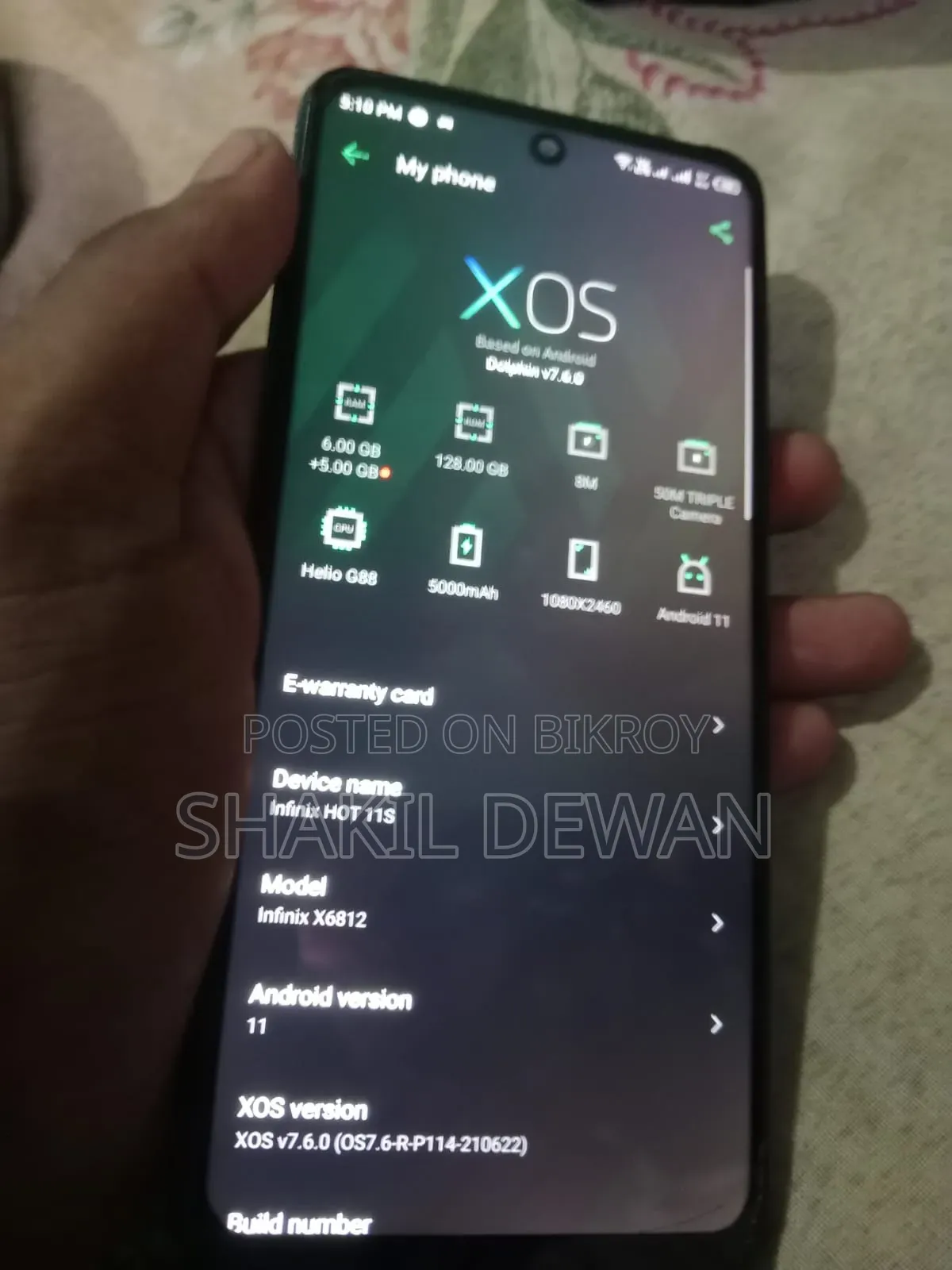 Infinix Hot 11s 128 GB Green