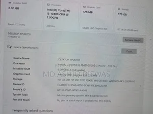 Desktop Computer Gigabyte 8GB Intel Core i5 HDD+SSD 500GB