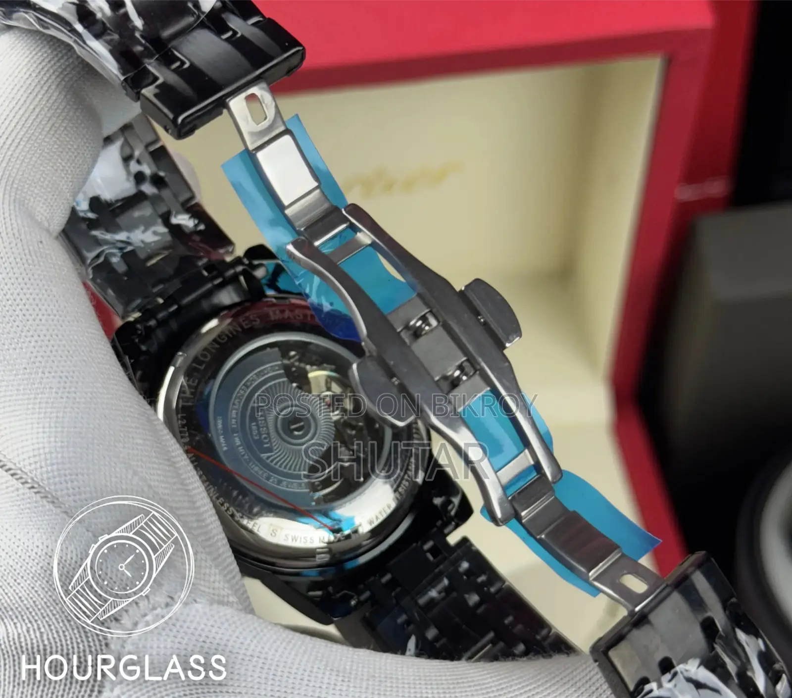 Mechanical Watch for Man Tissot Automatic Watche Black Colour