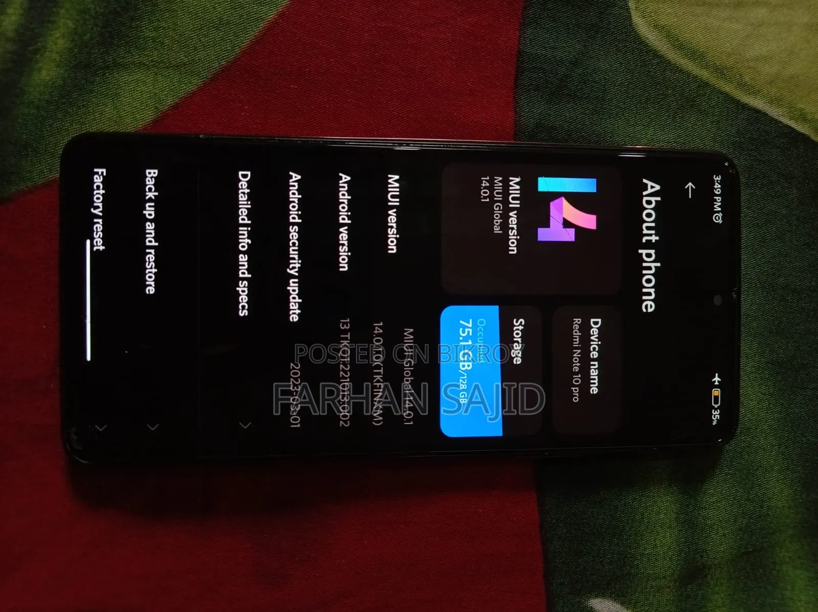 Xiaomi Redmi Note 10 Pro 128 GB Gold
