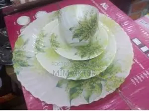 ডিনার সেট গ্রীন কালার ৩২ পিস ব্ল্যাক কালার 32 পিস