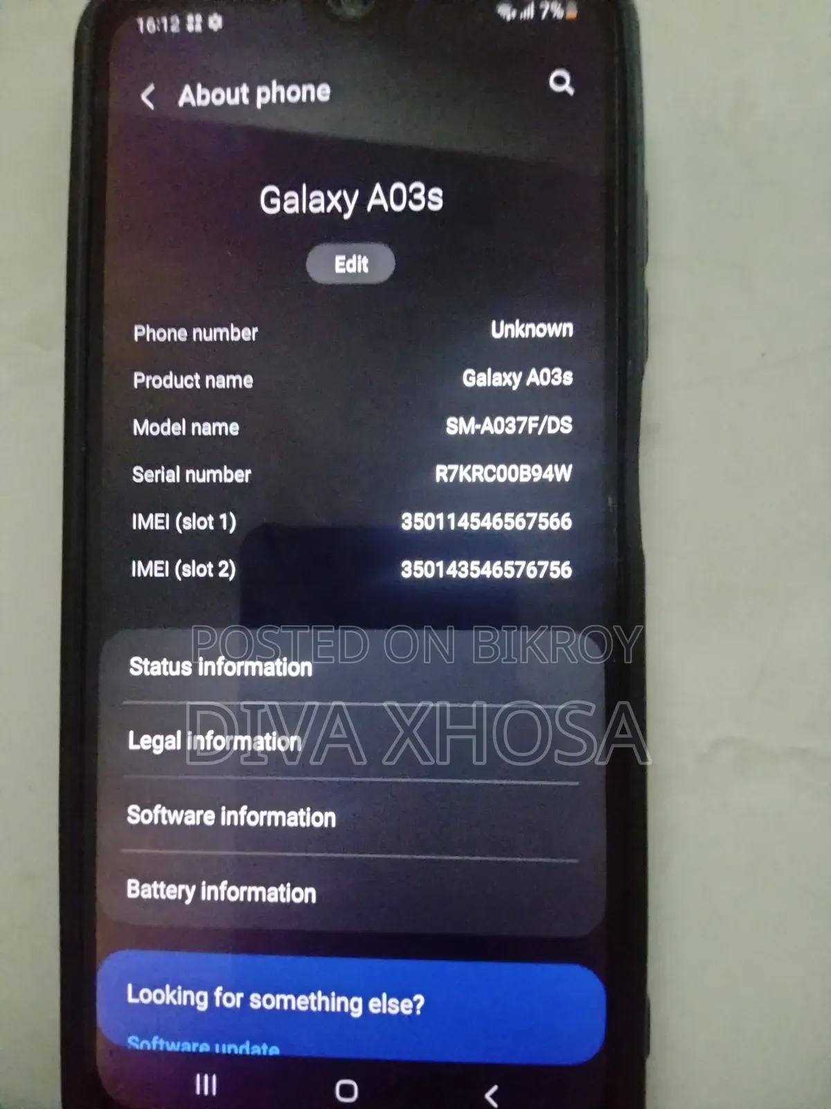 Samsung Galaxy A03s 128 GB Blue
