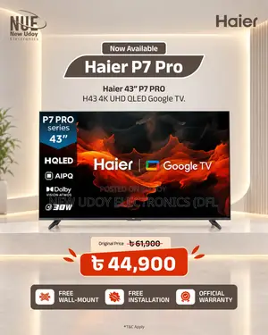 Haier Official H43 P7 Pro 43 Inch Uhd Qled Google TV