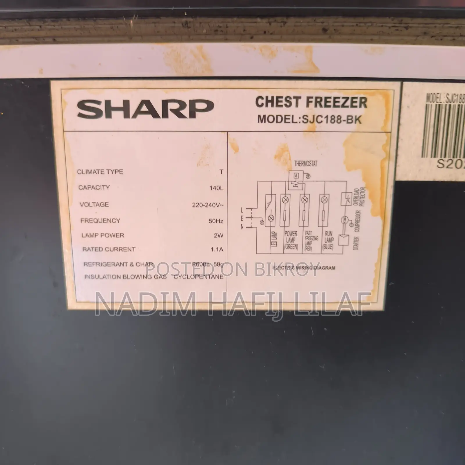 Sharp 140 LTR Chest Freezer