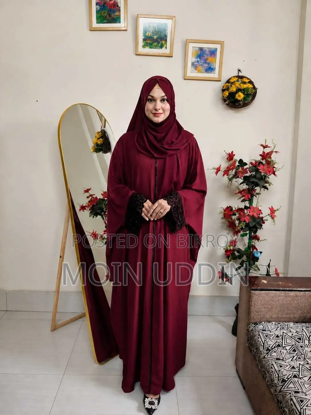 Karchupi Embroidered Farsa Abaya Set