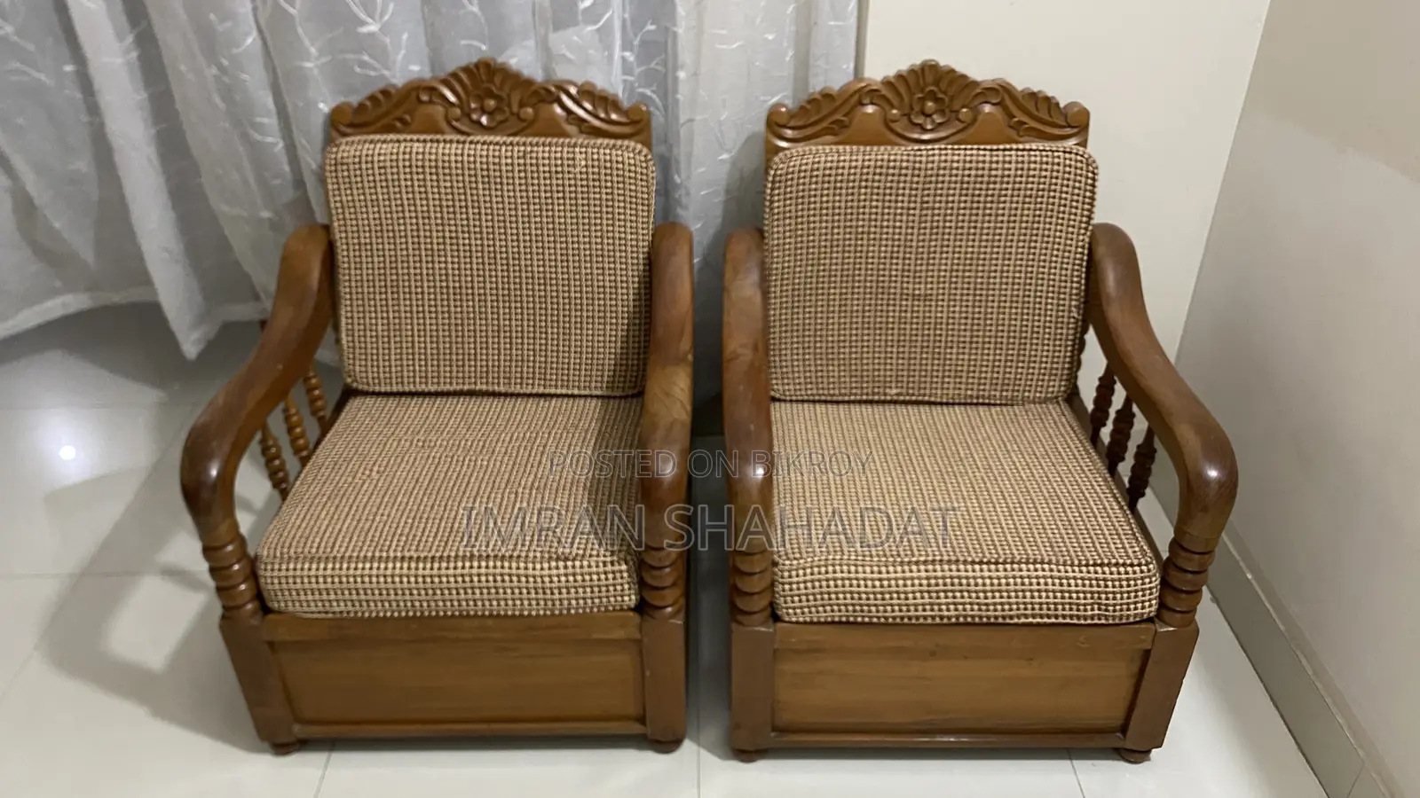 সফা সেট - অরিজিনাল চট্টগ্রাম সেগুন কাঠ