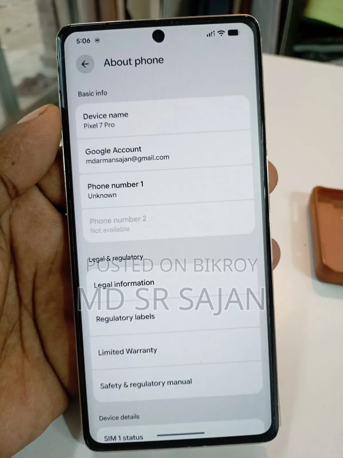 Google Pixel 7 Pro 128 GB Gray