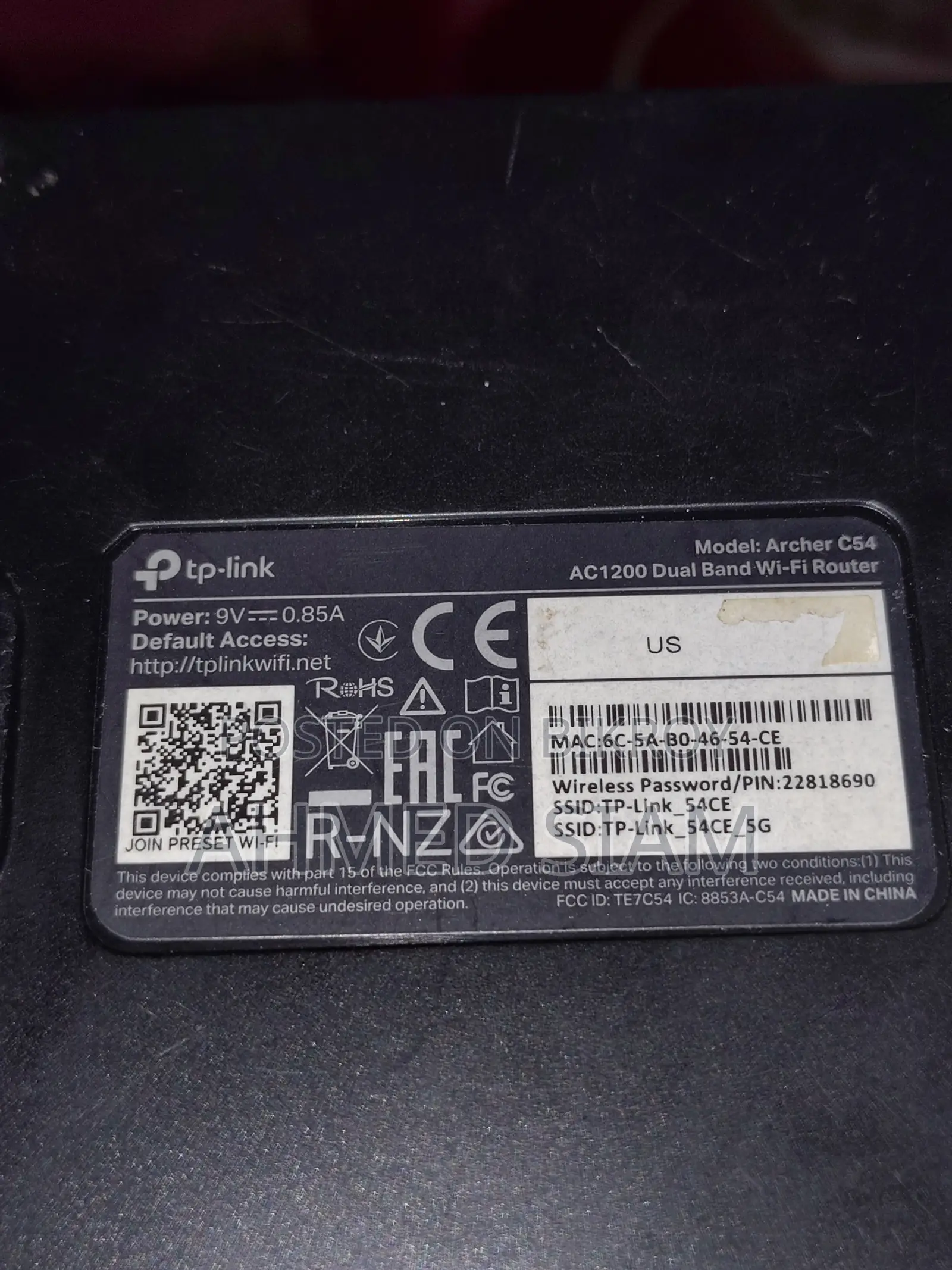 TP-Link Archer C54 AC1200 Wireless Dual Band Router for Sale