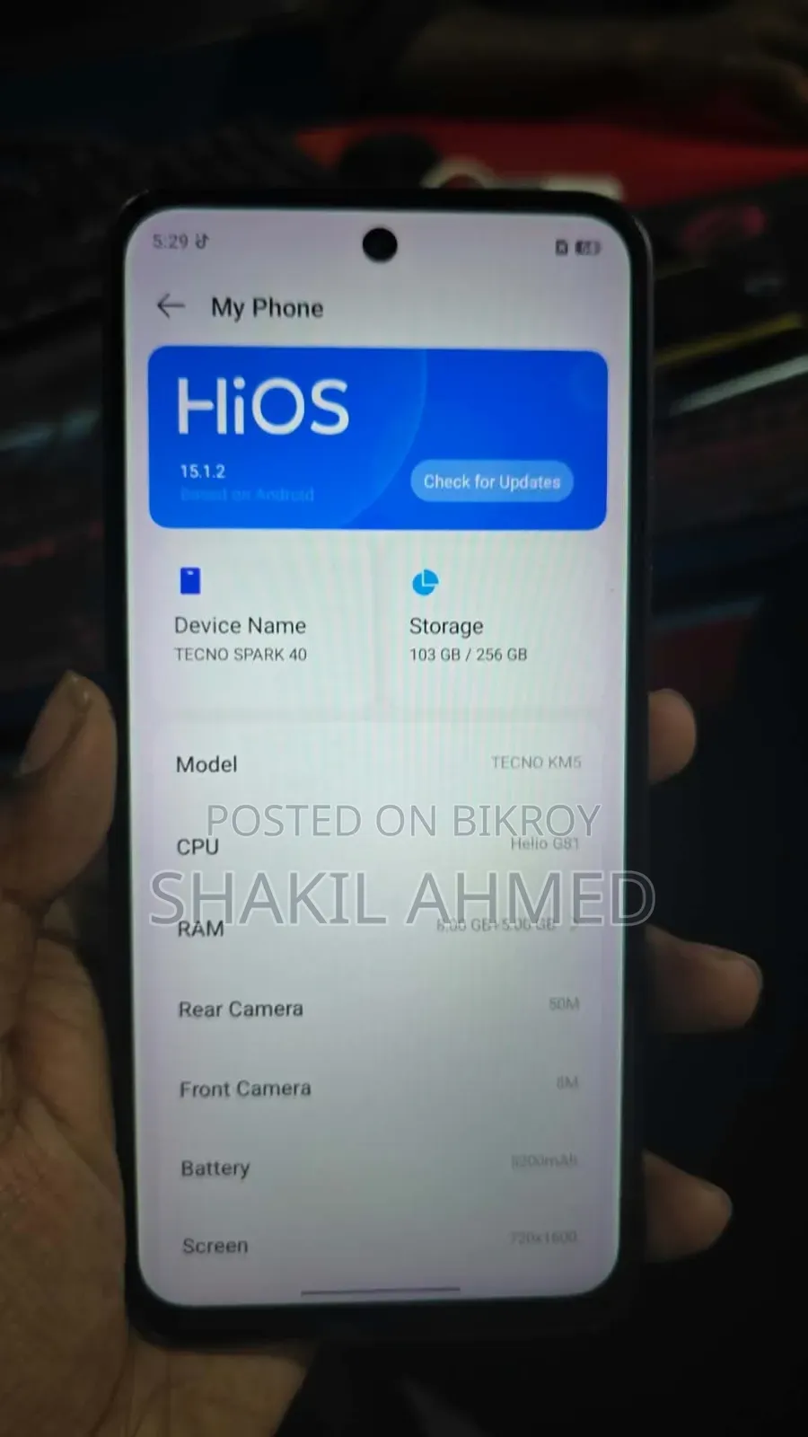 Tecno Spark 40 256 GB Black