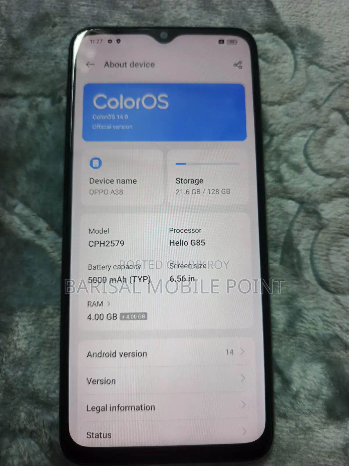 Oppo A38 128 GB Black