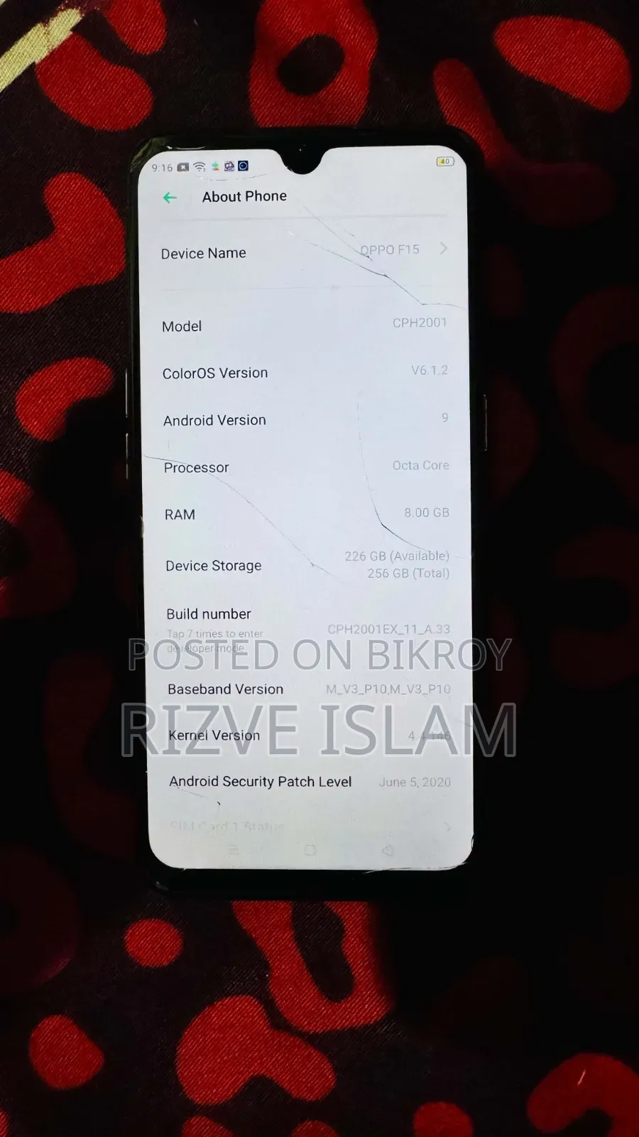 Oppo F15 256 GB White