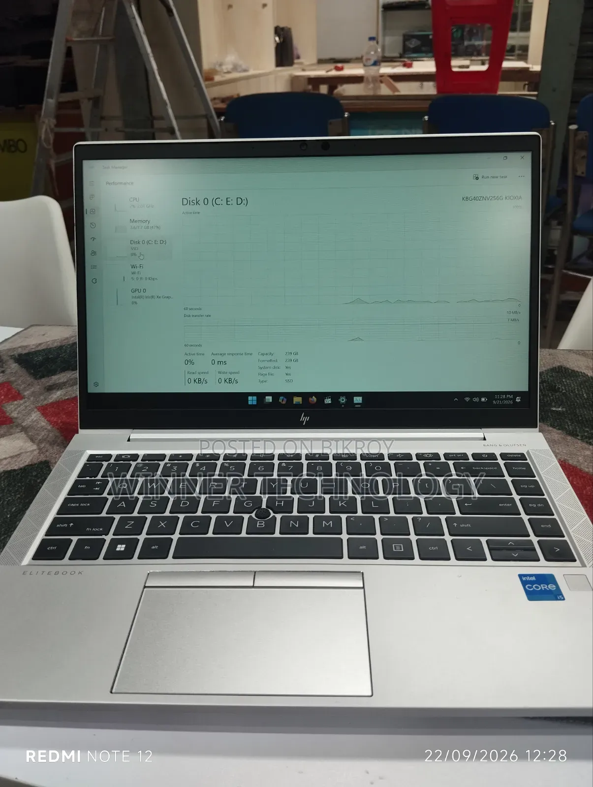Laptop HP EliteBook 840 G8 8GB Intel Core i5 SSD 256GB