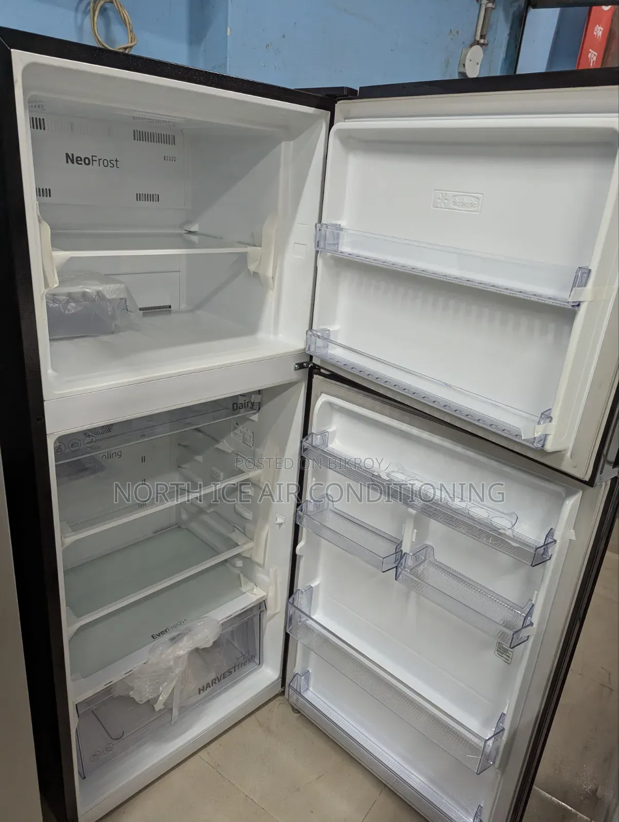 Beko Brand New Black Colour Inverter Glass Door Fridge 340 Ltr.