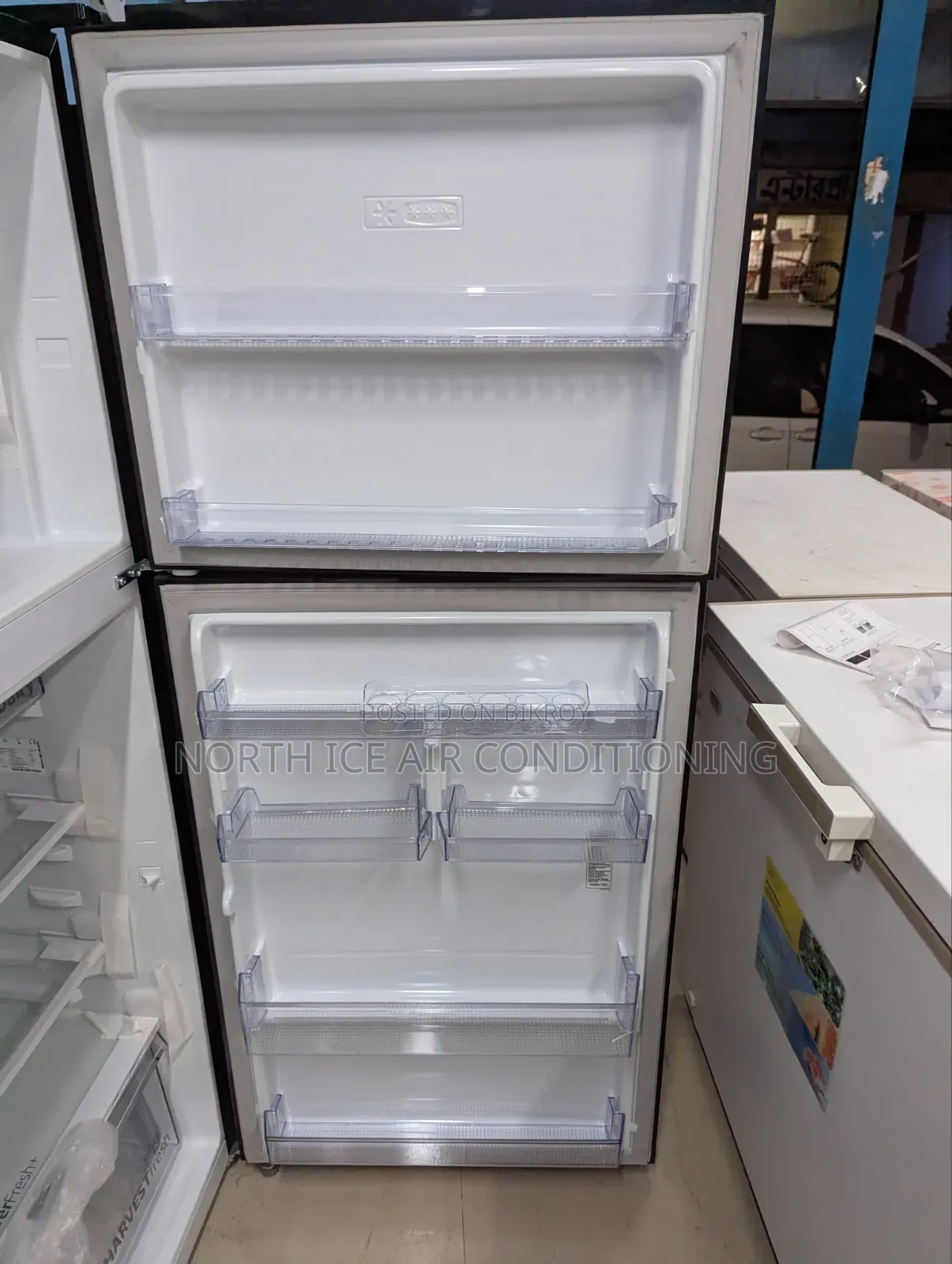 Beko Brand New Black Colour Inverter Glass Door Fridge 340 Ltr.