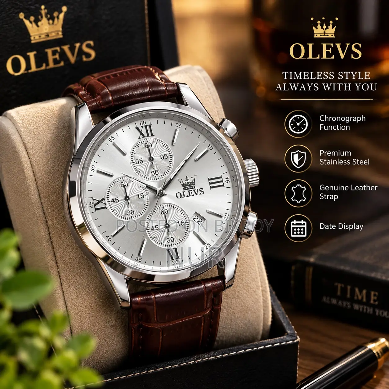 আপনার হাতের সৌন্দর্য বাড়াতে প্রিমিয়াম OLEVS Luxury Watch