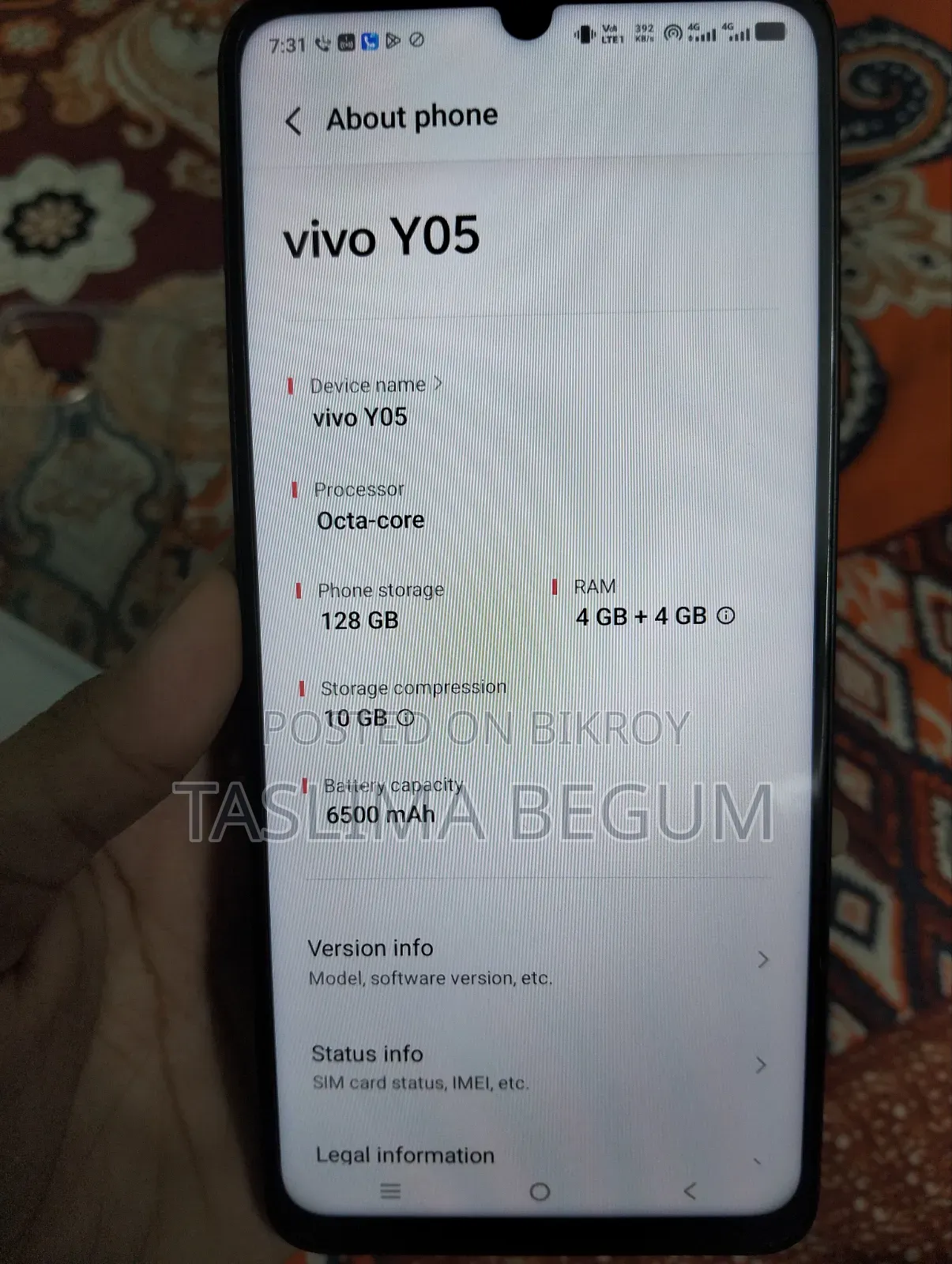 Vivo Y05 128 GB Black