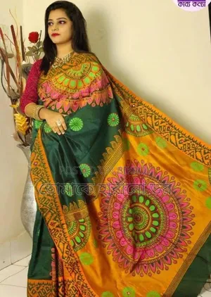 প্রিমিয়াম নকশি টাঙ্গাইল ধুপিয়ান সিল্ক শাড়ি