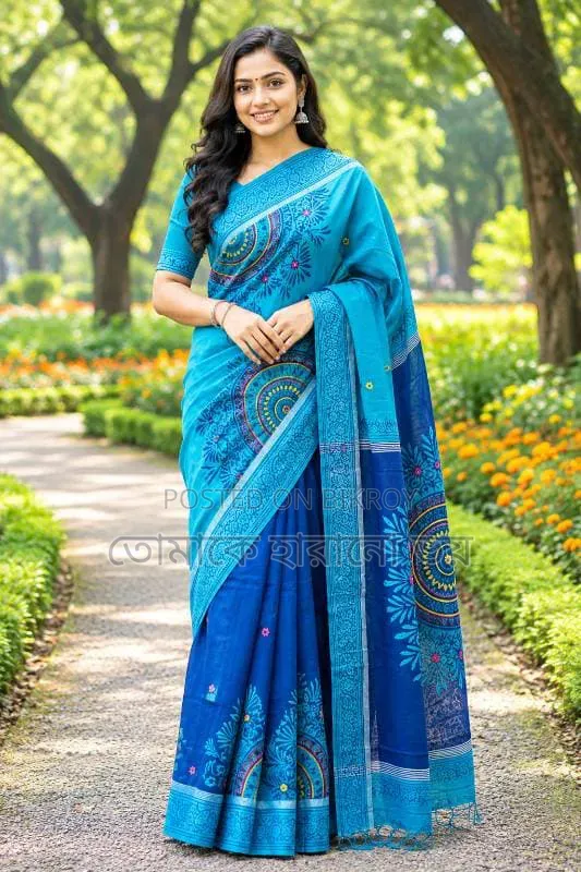 প্রিমিয়াম নকশি টাঙ্গাইল ধুপিয়ান সিল্ক শাড়ি