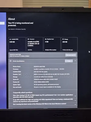 Laptop Asus TUF Gaming F15 8GB Intel Core i5 SSD 256GB
