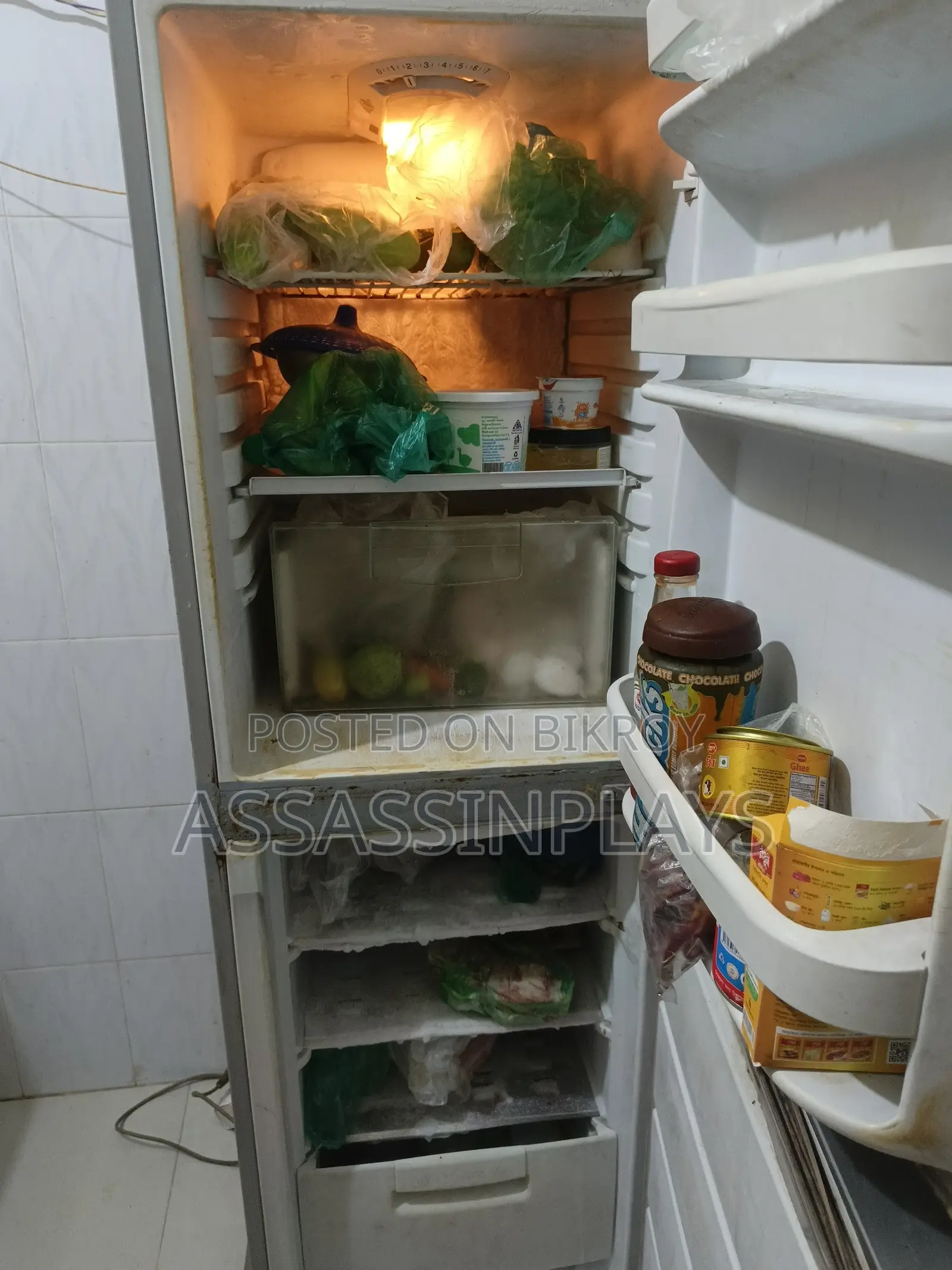 Red Colored 14 CFT Deep Fridge